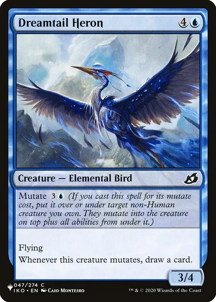 Héron à queue de rêve, carte Magic PLST IKO-47 — extension The List