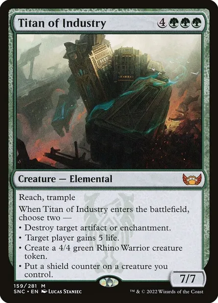 Titan of Industry, Magic card SNC 159 — Streets of New Capenna set
