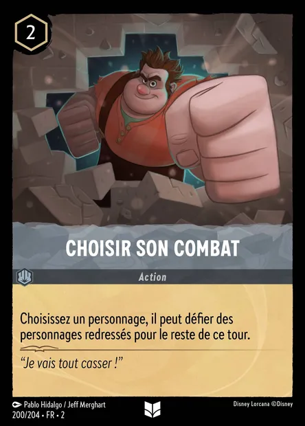 Choisir son combat, carte Disney Lorcana CH2-200 — extension L'Ascension des Floodborn