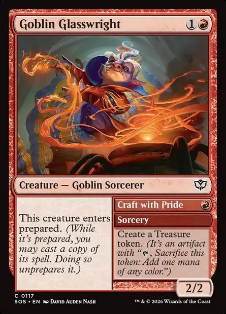 Goblin Glasswright // Craft with Pride, Magic card SOS 117 — Secrets of Strixhaven set