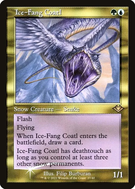 Ice-Fang Coatl, Magic card H1R 27 — Modern Horizons 1 Timeshifts set