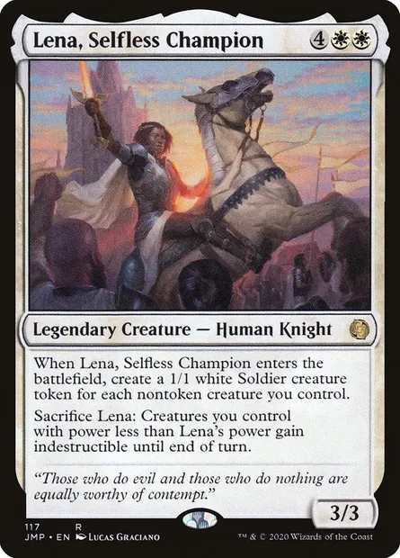 Lena, championne dévouée, carte Magic JMP 117 — extension Jumpstart