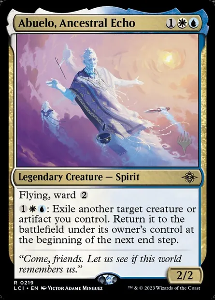 Abuelo, Ancestral Echo, Magic card PLCI 219p — The Lost Caverns of Ixalan Promos set
