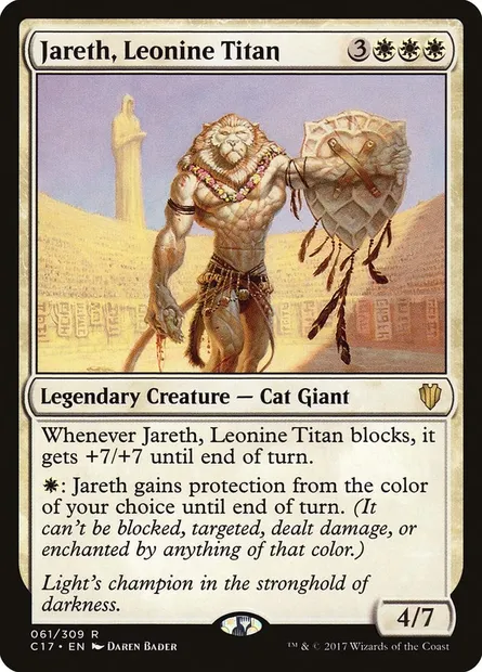 Jareth, Leonine Titan, Magic card C17 61 — Commander 2017 set