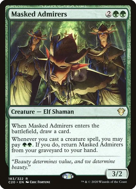 Masked Admirers, Magic card C20 183 — Commander 2020 set