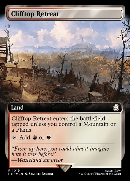 Clifftop Retreat, Magic card PIP 1019 — Fallout set