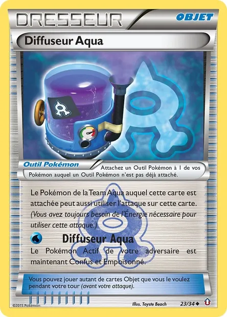 Diffuseur Aqua, carte Pokémon DCR 23 — extension Double Danger