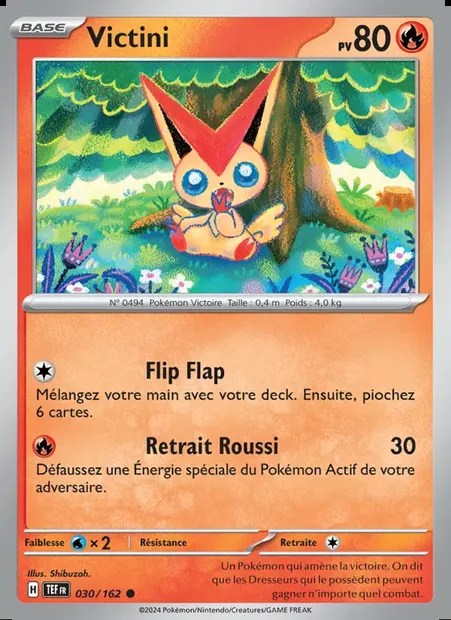Victini, carte Pokémon TEF 030 — extension Forces Temporelles