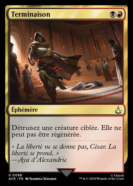 Terminaison, carte Magic ACR 98 — extension Assassin's Creed