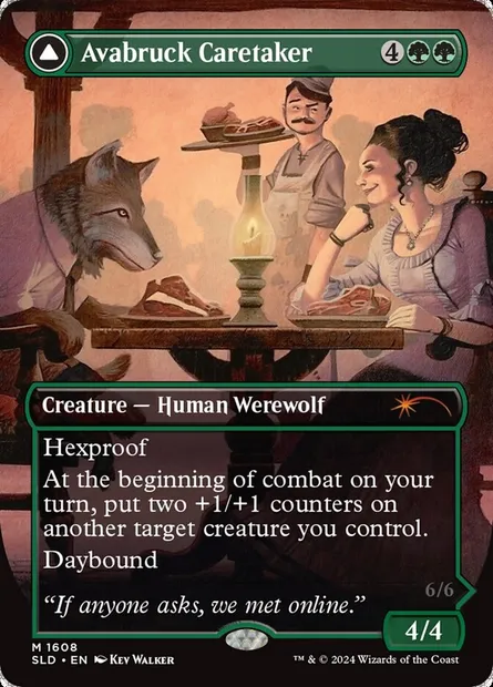 Avabruck Caretaker // Hollowhenge Huntmaster, Magic card SLD 1608 — Secret Lair Drop set