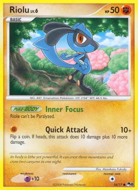 Riolu, Pokémon card P8 16 — POP Series 8 set