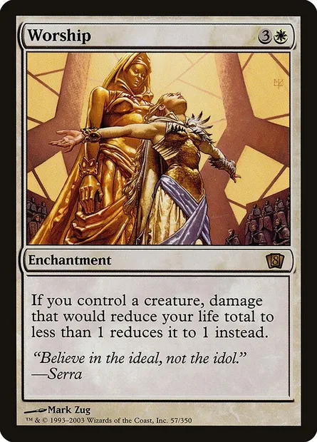 Worship, Magic card 8ED 57★ — Eighth Edition set