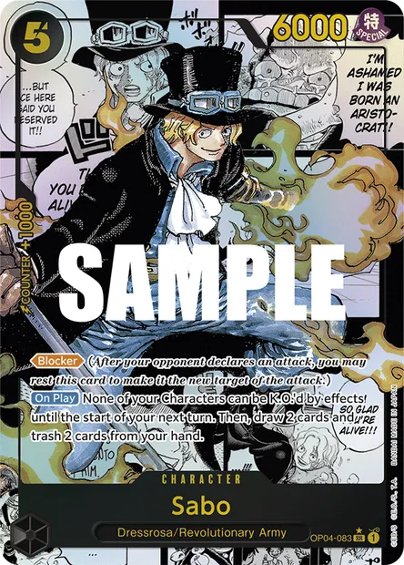 Sabo, One Piece card OP04-083 — KINGDOMS OF INTRIGUE set