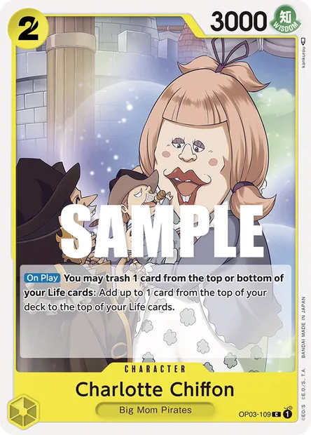 Charlotte Chiffon, carte One Piece OP03-109 — extension PILLARS OF STRENGTH