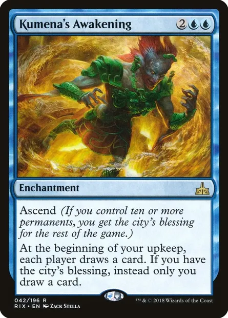 Kumena's Awakening, Magic card RIX 42 — Rivals of Ixalan set