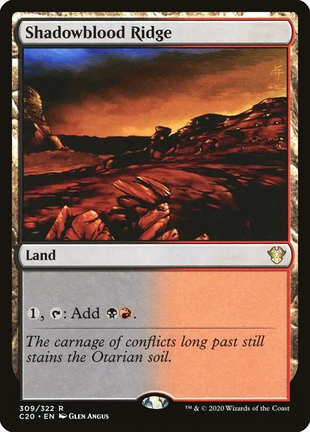 Shadowblood Ridge, Magic card C20 309 — Commander 2020 set