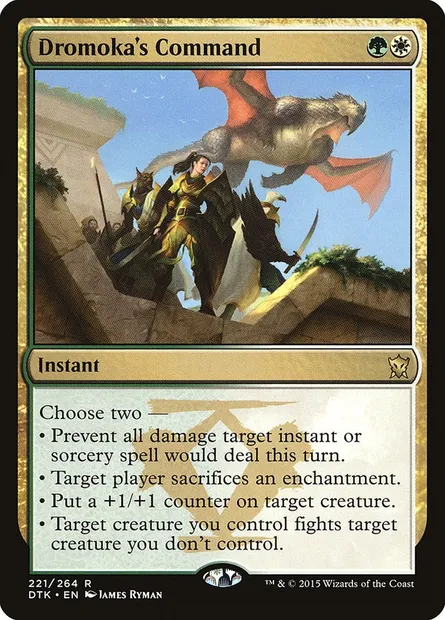 Dromoka's Command, Magic card DTK 221 — Dragons of Tarkir set