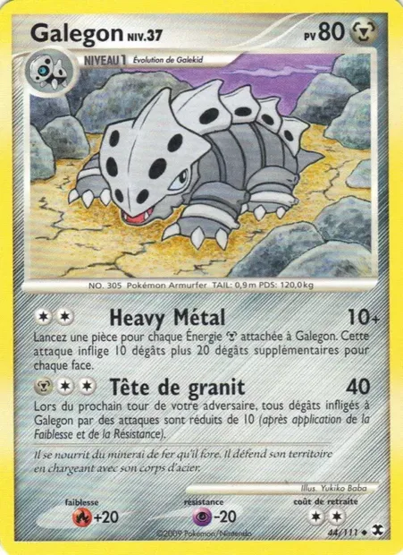 Galegon Niv. 37, carte Pokémon RR 44 — extension Rivaux Émergeants