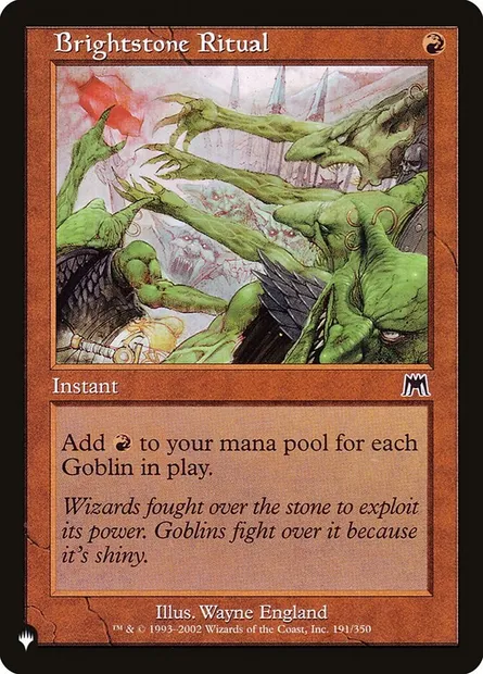 Brightstone Ritual, Magic card PLST ONS-191 — The List set