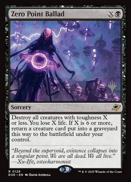 Ballade du point zéro, carte Magic PEOE 128p — extension Edge of Eternities Promos