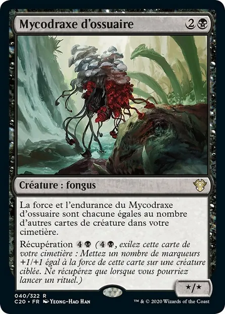 Mycodraxe d'ossuaire, carte Magic C20 40 — extension Commander 2020