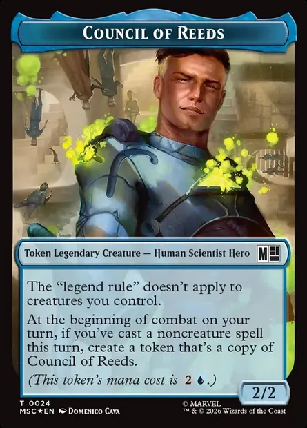 Conseil des Reed, carte Magic TMSC 24 — extension Marvel Super Heroes Commander Tokens