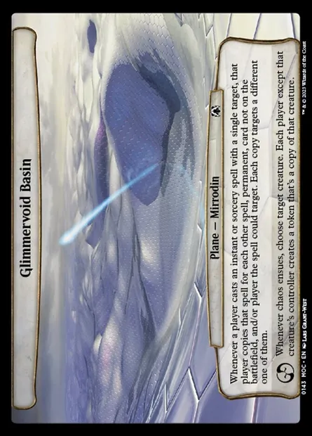 Glimmervoid Basin, Magic card MOC 143 — March of the Machine Commander set