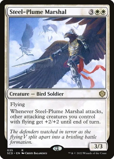 Steel-Plume Marshal, carte Magic SCD 35 — extension Starter Commander Decks
