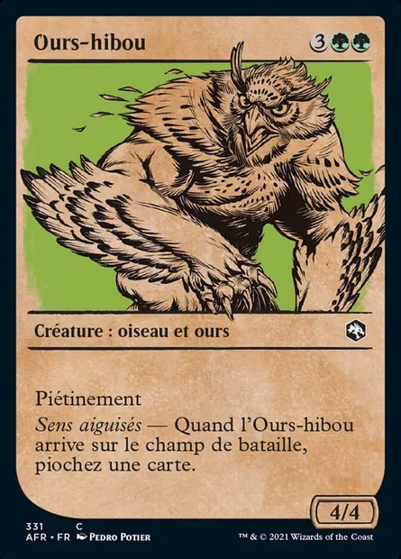Ours-hibou, carte Magic AFR 331 — extension Forgotten Realms: Aventures dans les Royaumes Oubliés