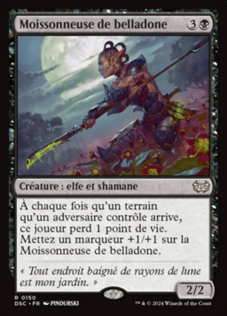 Moissonneuse de belladone, carte Magic DSC 150 — extension Duskmourn: House of Horror Commander
