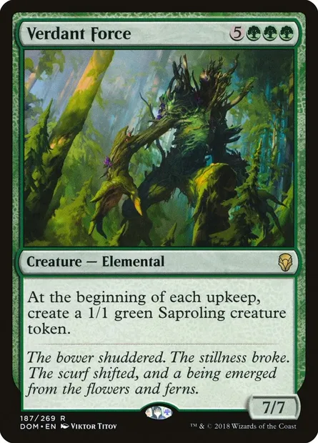 Verdant Force, Magic card DOM 187 — Dominaria set