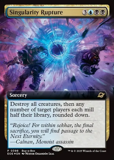 Rupture de singularité, carte Magic EOE 398 — extension Edge of Eternities