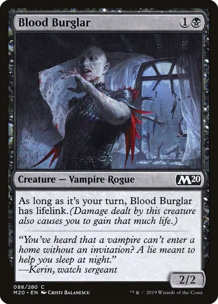 Blood Burglar, Magic card M20 88 — Core Set 2020 set