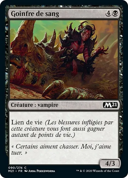 Goinfre de sang, carte Magic M21 90 — extension Core Set 2021