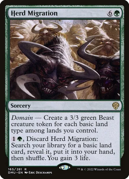 Herd Migration, Magic card DMU 165 — Dominaria United set