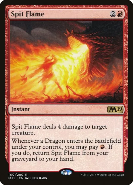 Spit Flame, Magic card M19 160 — Core Set 2019 set