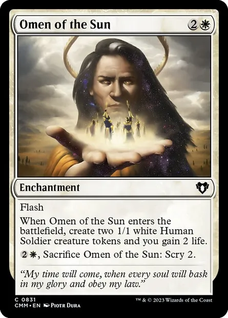 Omen of the Sun, Magic card CMM 831 — Commander Masters set