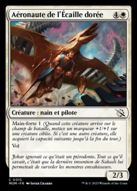 Aéronaute de l'Écaille dorée, carte Magic MOM 15 — extension L'invasion des machines
