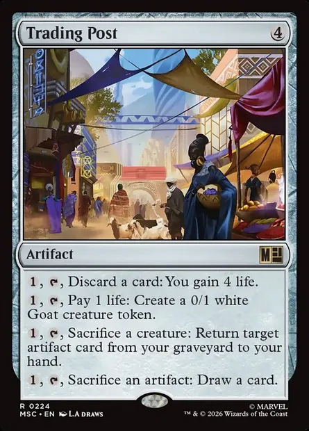 Trading Post, Magic card MSC 224 — Marvel Super Heroes Commander set