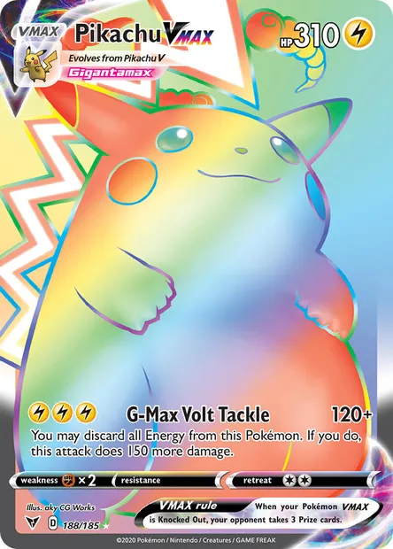 Pikachu VMAX, Pokémon card VIV 188 — Vivid Voltage set