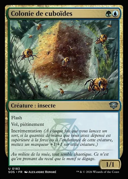 Colonie de cuboïdes, carte Magic SOS 183 — extension Secrets of Strixhaven