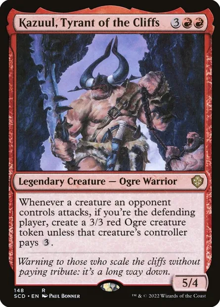 Kazuul, Tyran des Falaises, carte Magic SCD 148 — extension Starter Commander Decks