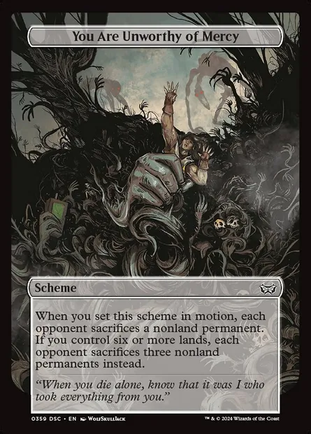 You Are Unworthy of Mercy, Magic card DSC 359 — Duskmourn: House of Horror Commander set