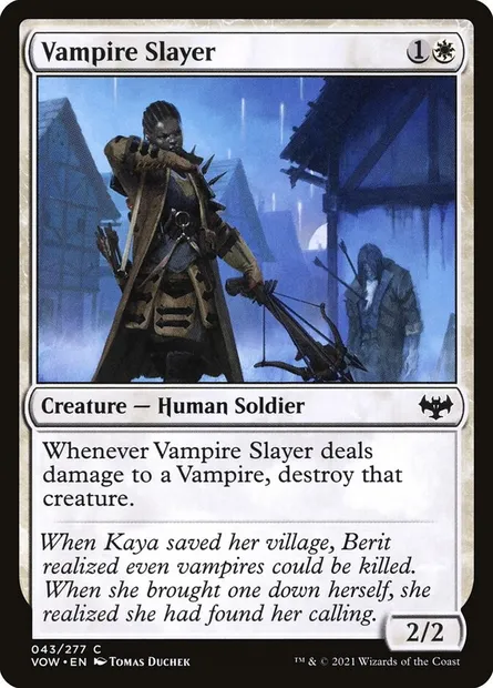 Vampire Slayer, Magic card VOW 43 — Innistrad: Crimson Vow set