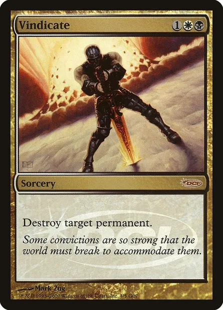 Vindicate, Magic card G07 4 — Judge Gift Cards 2007 set