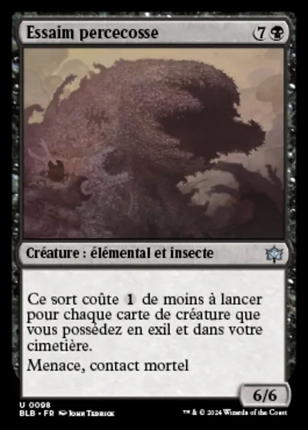 Essaim percecosse, carte Magic BLB 98 — extension Bloomburrow