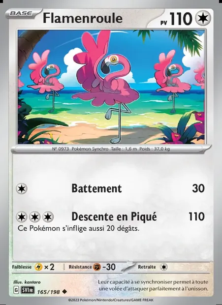 Flamenroule, carte Pokémon SVI 165 — extension Écarlate et Violet