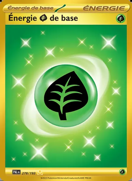 Énergie Grass de base, carte Pokémon PAL 278 — extension Évolutions à Paldea