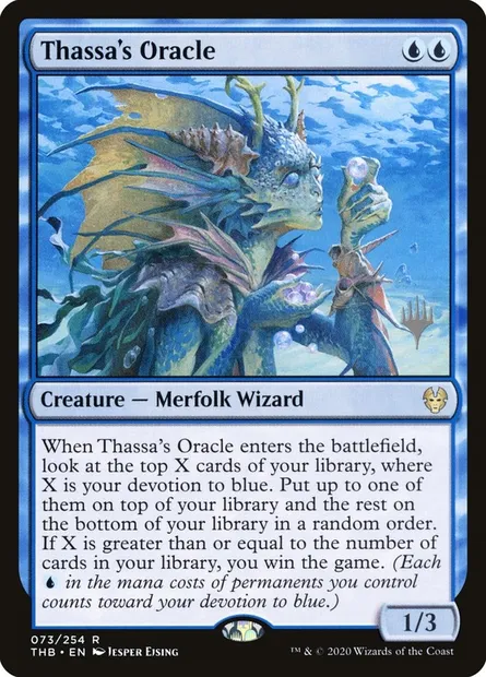 Oracle de Thassa, carte Magic PTHB 73p — extension Theros Beyond Death Promos
