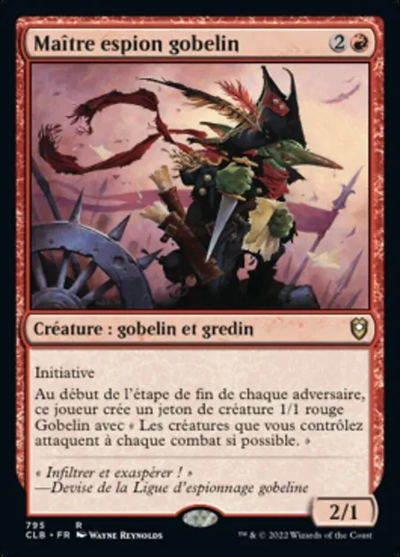 Maître espion gobelin, carte Magic CLB 795 — extension Commander Légendes : la bataille de la Porte de Baldur